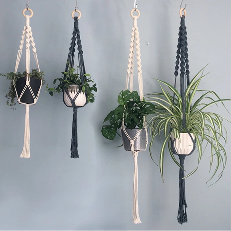 New arrival macrame plant hanger macrame pot hanger macrame plant pot tray plant holder