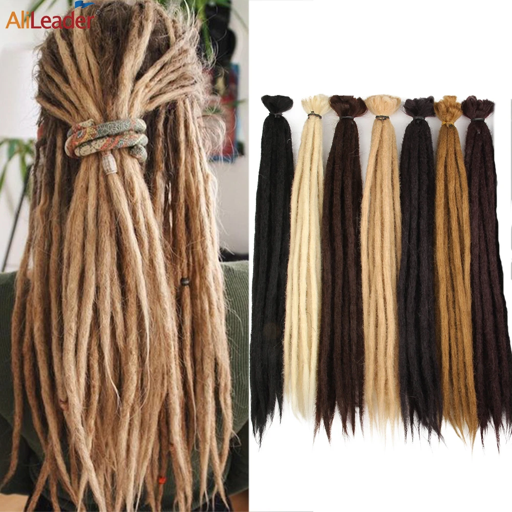 Alileader 17Color 5/10 Strands Dreadlocks Hair Extension For Women Handmade Dreads Synthetic Braiding Hair Crochet Braids styles