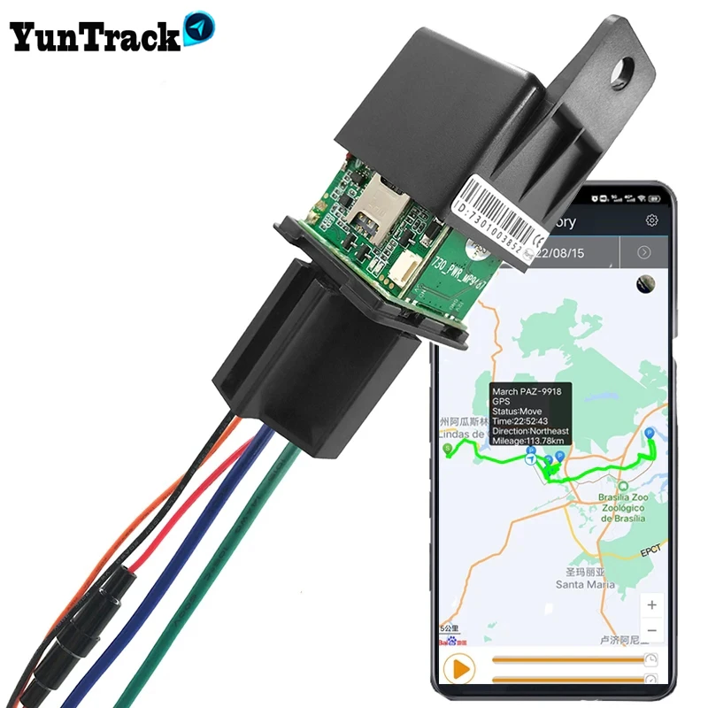 Motorcycle Car Relay GPS Tracker hide Device Cut Off Oil Towed away ACC status Alarm Locator Tracking CJ740 CJ720 CJ730