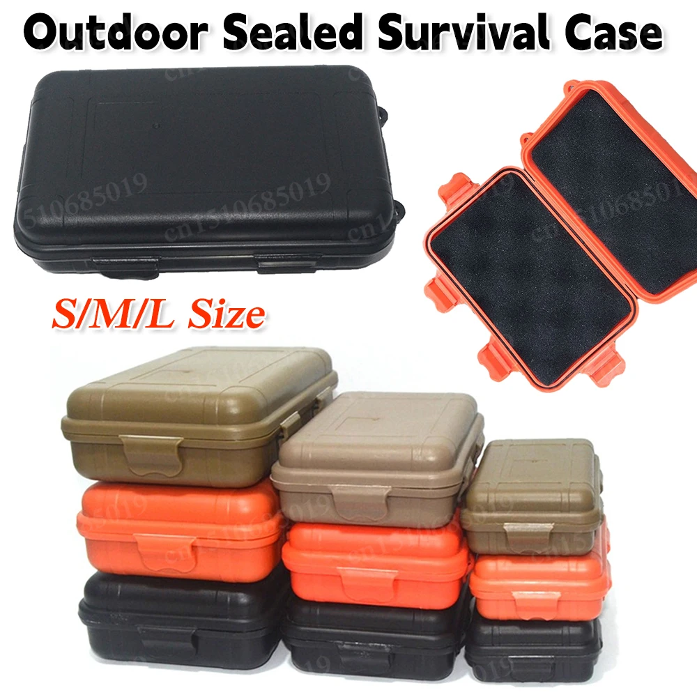 Outdoor Waterproof Survival Sealed Box Dustproof Shockproof Plastic EDC Tools Storage Container Case Holder Fishing Tackle Tools