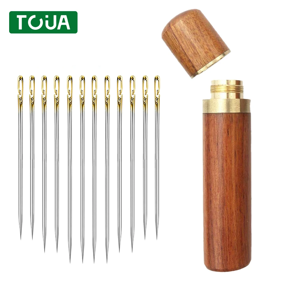Elderly Needle-side Hole Blind Needle Hand Household Sewing Stainless Steel Sewing Needless Automatic Threading Punch Apparel