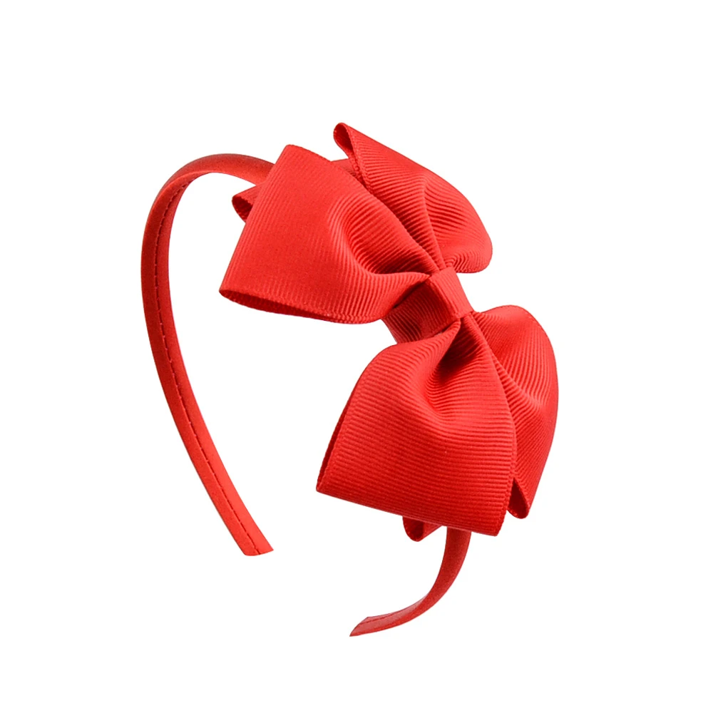 Girls Fashion 4 inch Headband Ribbon 20 Colors Covered Hairband With Boutique Grosgrain Ribbon Bow Hairbands  674