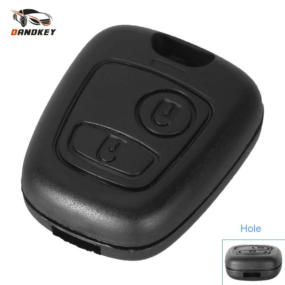 Dandkey Remote Key Car Key Shell Fob Case Replacement Shell Cover For Citroen C1 C4 For Peugeot 107 207 307 407 206 306 406