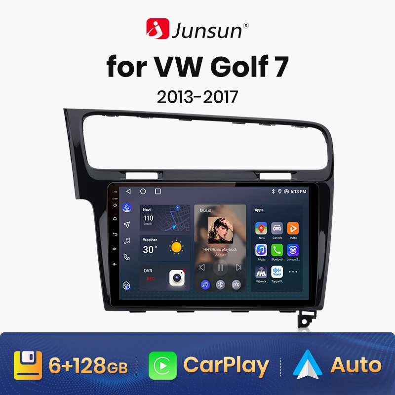 Junsun V1pro AI Voice 2 din Android Auto Radio For VW Volkswagen Golf 7 2013-2017 Carplay 4G Car Multimedia GPS 2din autoradio
