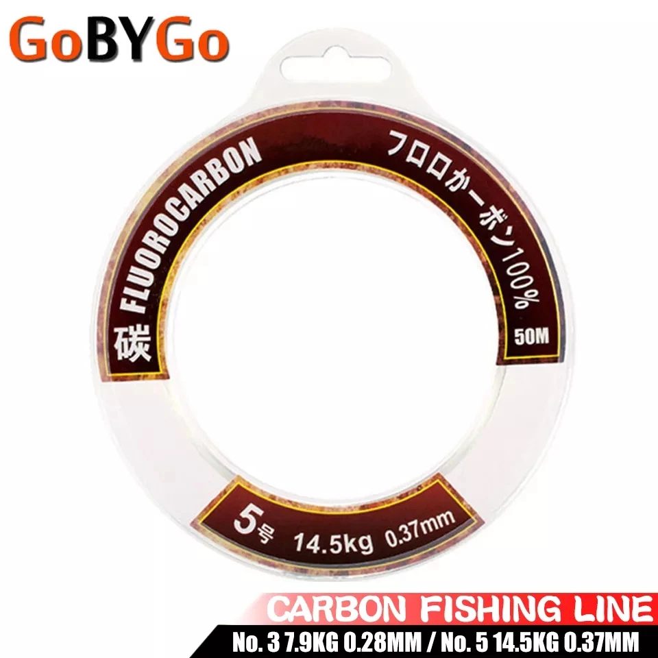 Walk Fish 50M 100M 100% True Fluorocarbon Fishing Line Carbon Monofilament Leader Carbon Fiber Fly Fishing Cord