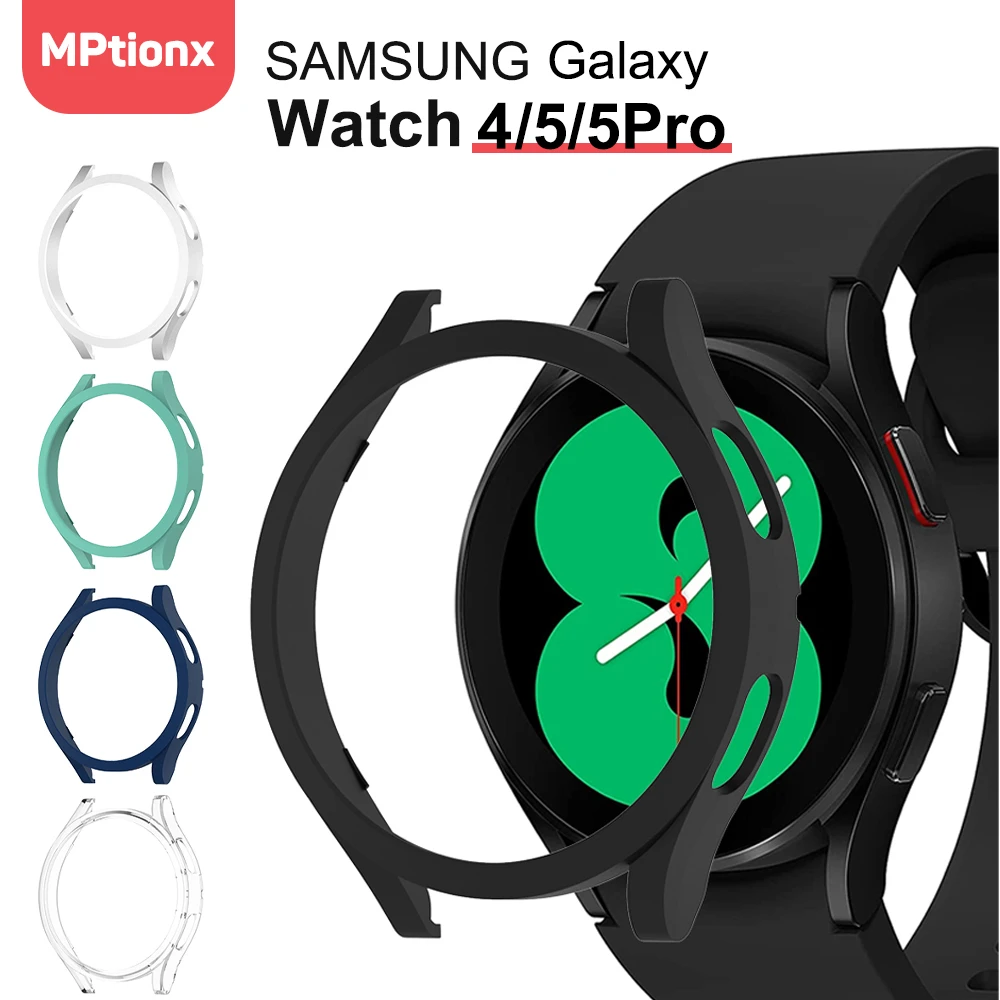 Watch Cover for Samsung Galaxy Watch 4 40mm 44mm,PC Matte Case All-Around Protective Bumper Shell for Galaxy Watch4