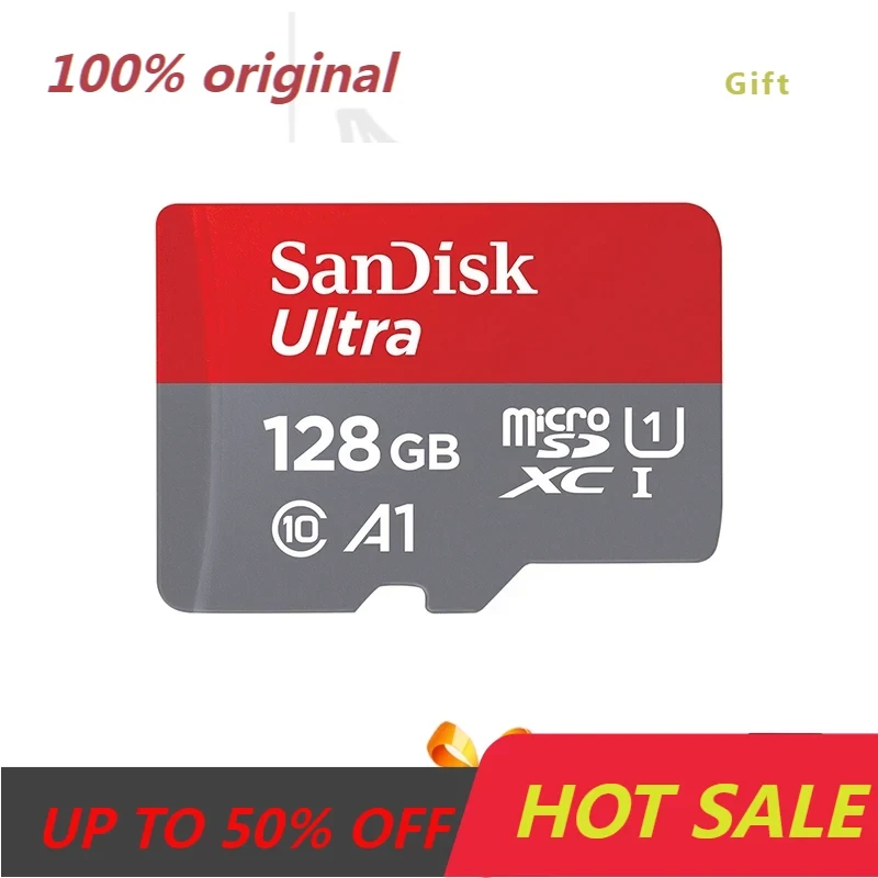 SanDisk 100% A1 SDSQUNC TF Memory Card Ultra 16GB 32gb 64GB 128gb adapter Micro sd Class10 UHS-1 flashcard TF/SD Card for phone