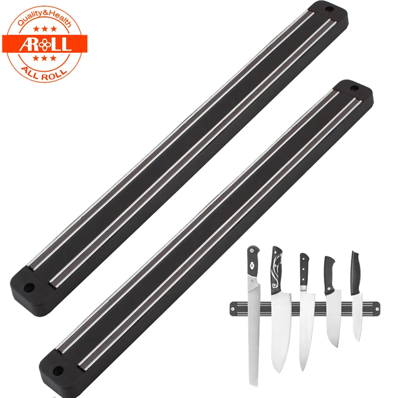 Wall-mounted Kitchen Magnetic Knife Holder Rest Wall Mount Plastic Magnetic Magnet Knife Holder Racks Stripe Holder