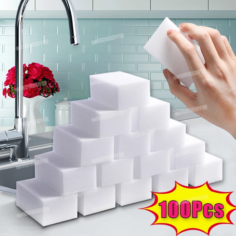 10/20/50Pcs Melamine Sponge Magic Sponge Eraser 10x6x2cm White Cleaning Sponges Cleaner For Kitchen Bathroom Accessories