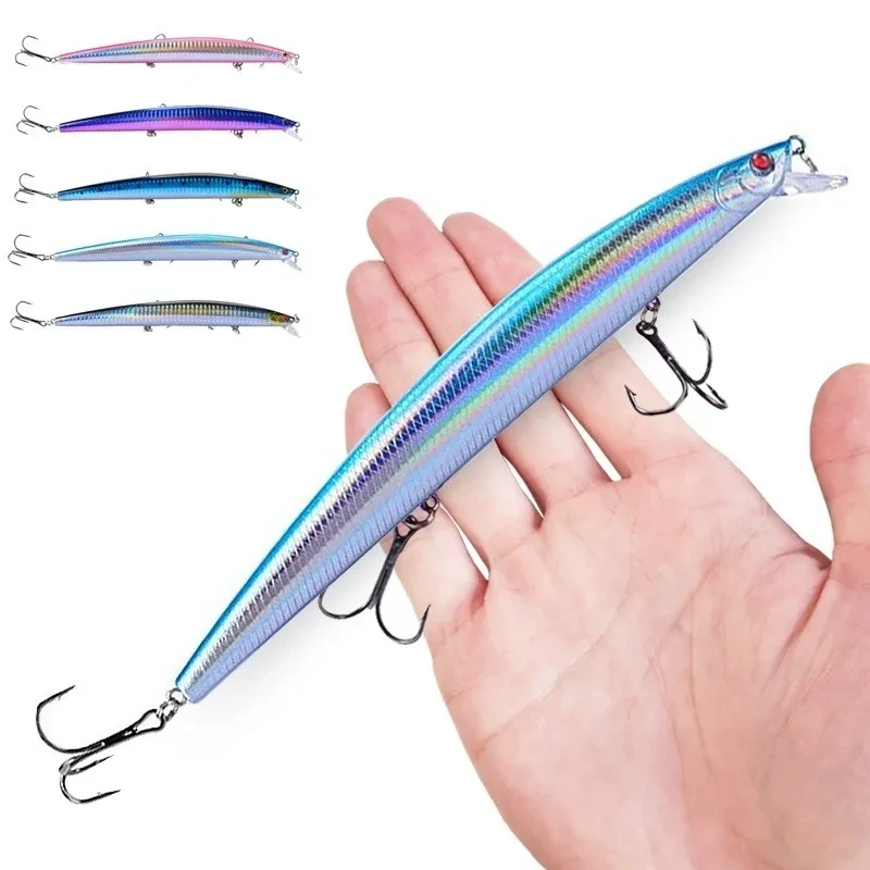 16 Colors 18cm 24g Minnow Fishing Lure Laser Crankbait Hard Artificial Bait Plastic Big Fake Fish Lures Sea Fishing Bait