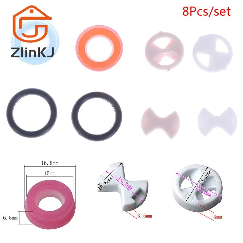 Hot sale 8Pcs/set Ceramic Disc Silicon Washer Insert Turn Replacement 1/2