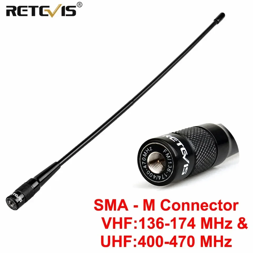 Retevis RHD-771 Walkie-Talkie Antenna SMA-M Male VHF UHF Walkie Talkie Whip Antennas For Yaesu VX-3R VX-5R RT3S Baofeng UV3R TYT