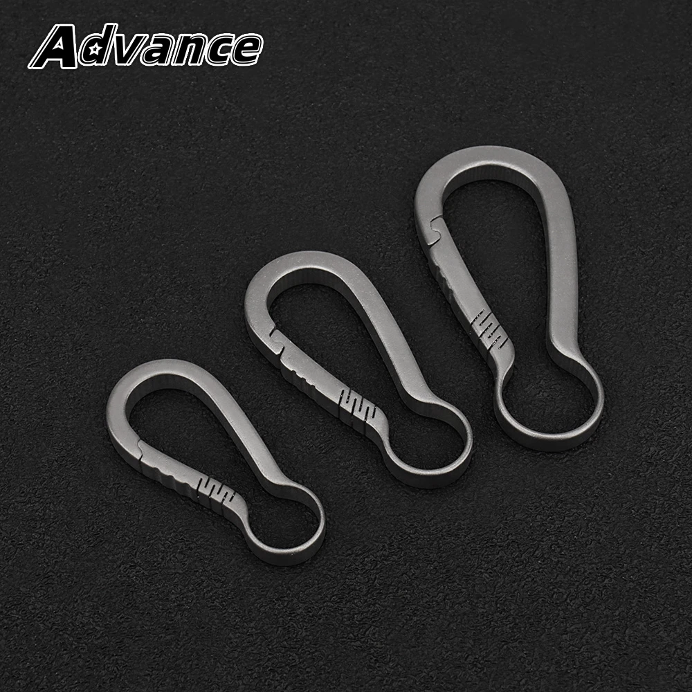 Waist Belt Titanium Buckle EDC Outdoor Tool Titanium Alloy Keychain Buckles Key Ring