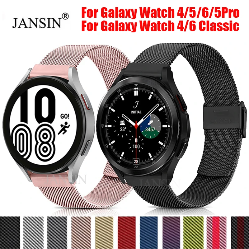 Milanese For Samsung Galaxy Watch 4 40mm 44mm Correa Stainless Steel Metal Strap For Galaxy Watch 4 Classic 42mm 46mm Bracelet