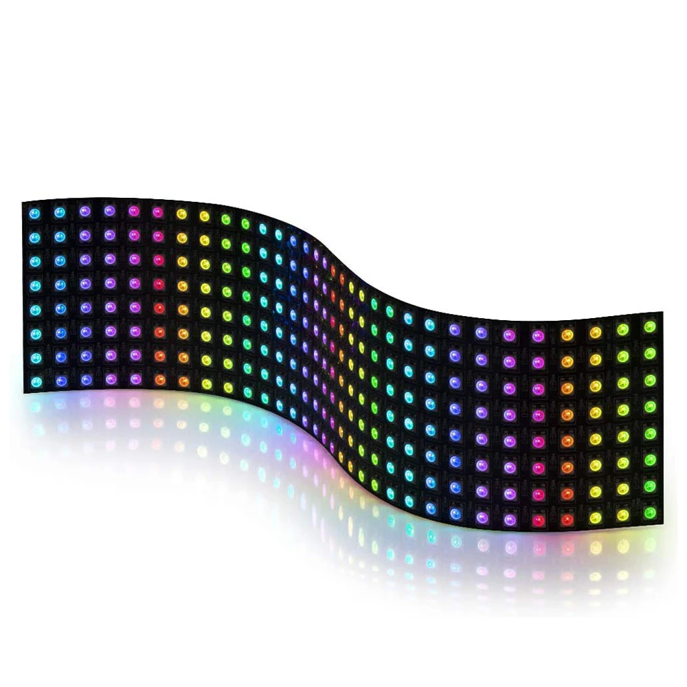 WS2812B RGB LED Panel Screen 8x8 16x16 8x32 256 Pixels Digital Flexible Programmed Individually Addressable Full Color DC5V
