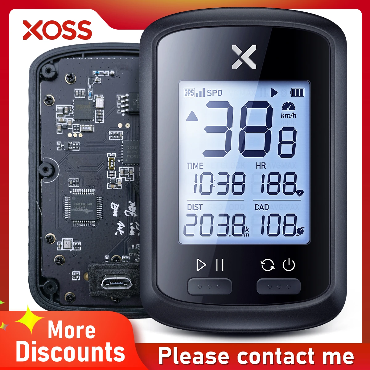 XOSS G PLUS Bike Computer G+ Wireless GPS Speedometer Waterproof  Bluetooth ANT+ with Cadence Cycling Odometer