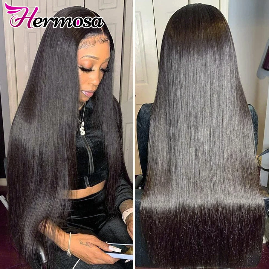 13x4/13x6 Lace Front Human Hair Wigs Pre Plucked Brazilian Straight Lace Front Wig 180% HD Lace Frontal Wig 4x4 Closure Wig Remy