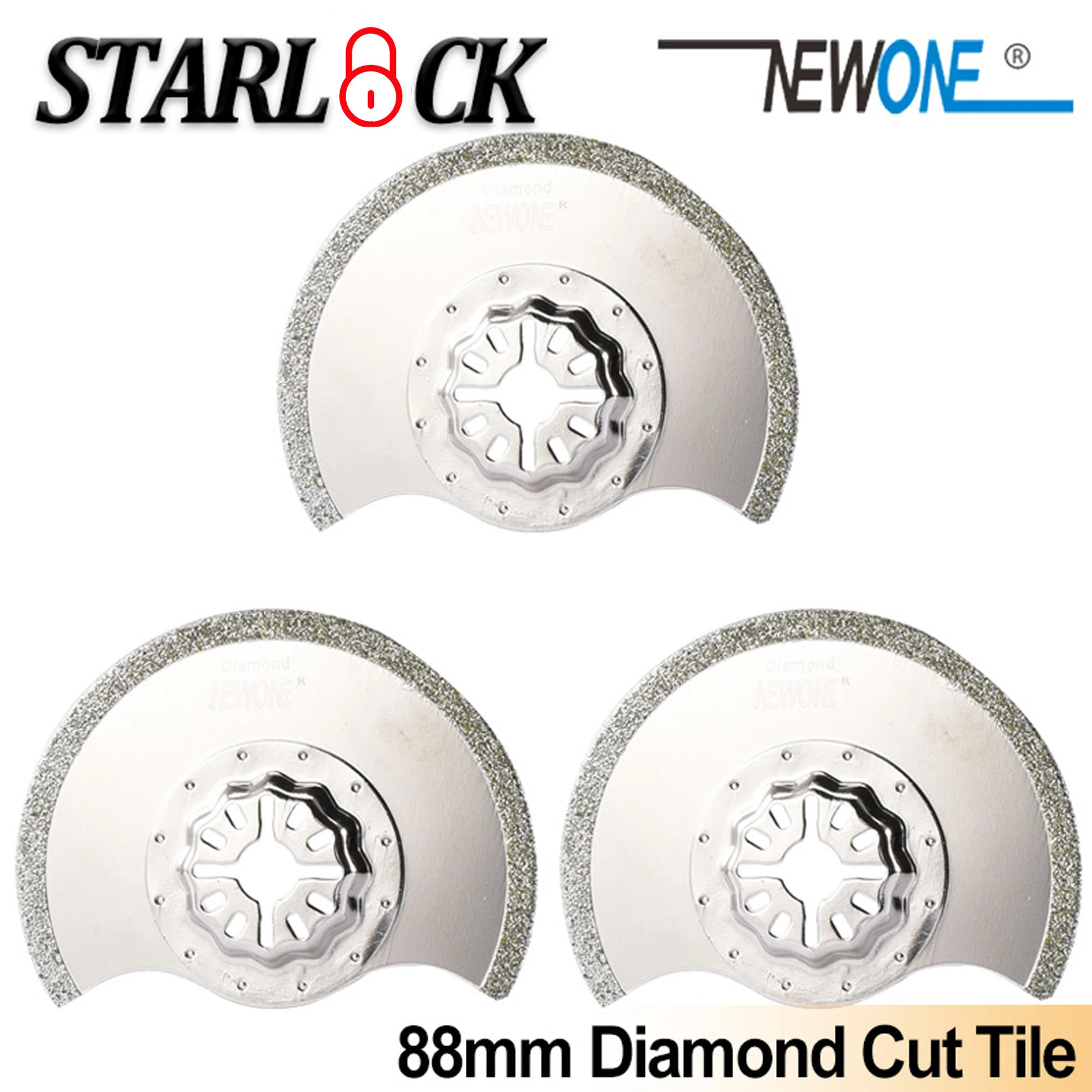 NEWONE Diamond  Starlock Circular Oscillating Saw Blades For Triangle Rasp Multitool Flush Segment Accessories in Saw Blade