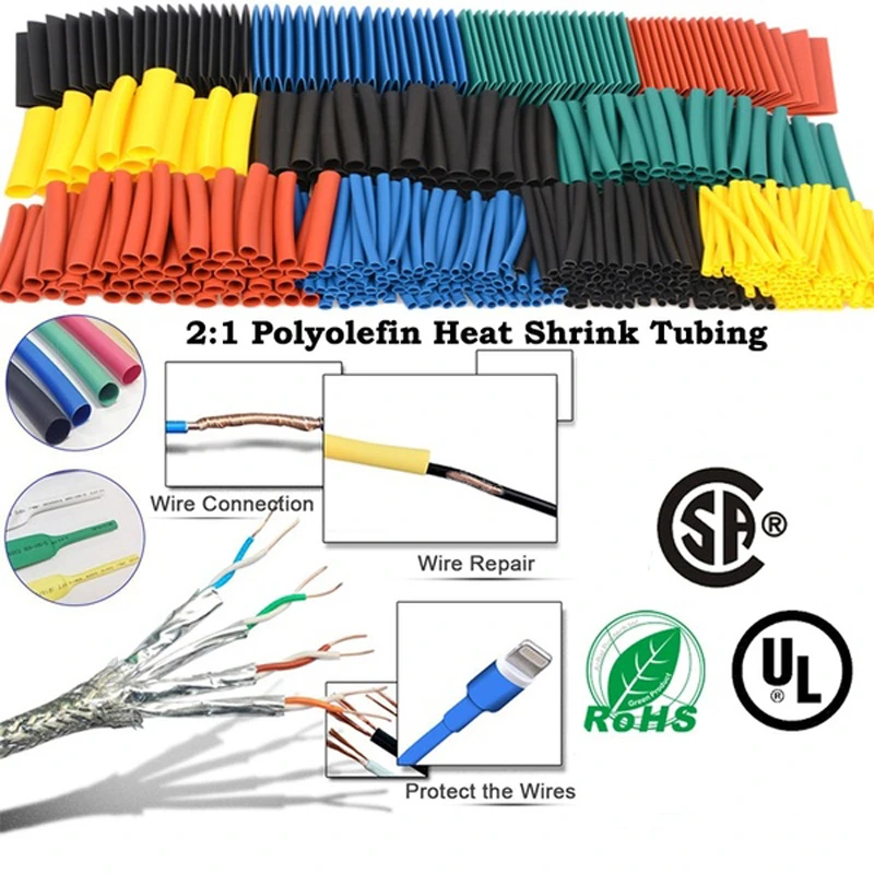 164pcs Thermoresistant tube Heat Shrink wrapping kit, termoretractil Shrinking Tubing Assorted Pack Wire cable insulation sleeve
