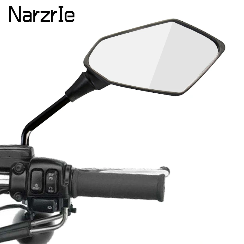 2Pcs/Pair Motorcycle Rearview Mirror Scooter Motocross Rearview Mirrors Electrombile Back Side Convex Mirror 8/10mm Carbon Fiber