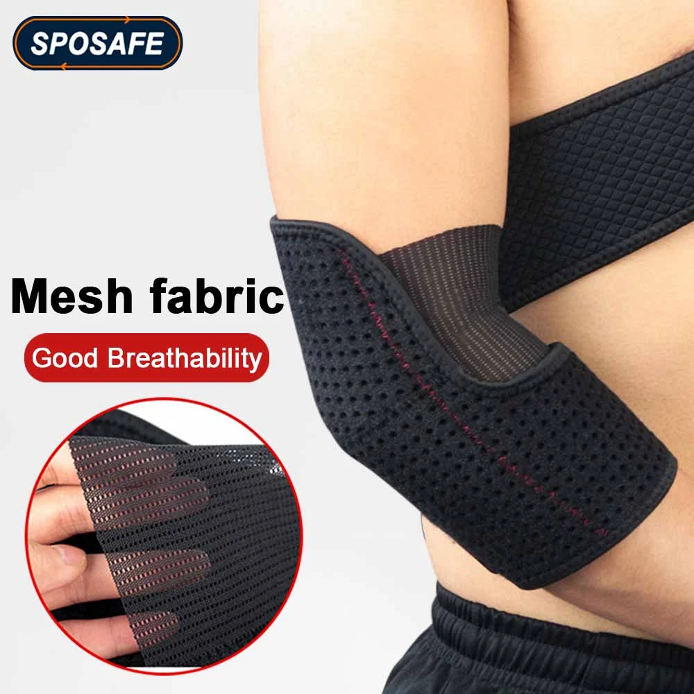 1Pc Sports Adjustable Elbow Brace Support Tennis Compression Breathable Straps for Golfers, Bursitis, Tendonitis, Joint Pain