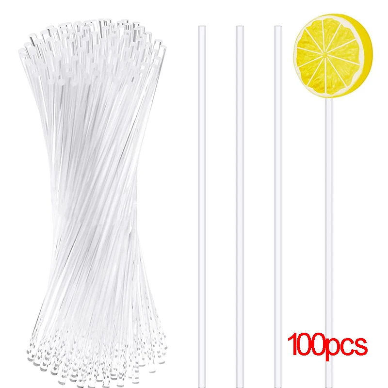 Cake Lollipop Stick Acrylic Clear Sticks Plastic Cakes Topper Tools Mold Use For Dessert Accessories Food Grade