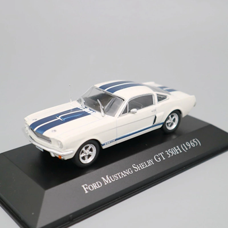 IXO Altaya 1:43 Scale Ford Mustang Shelby GT 350H 1965 Cars Diecast Alloy Boys for Toys Models Limited Edition Collection White