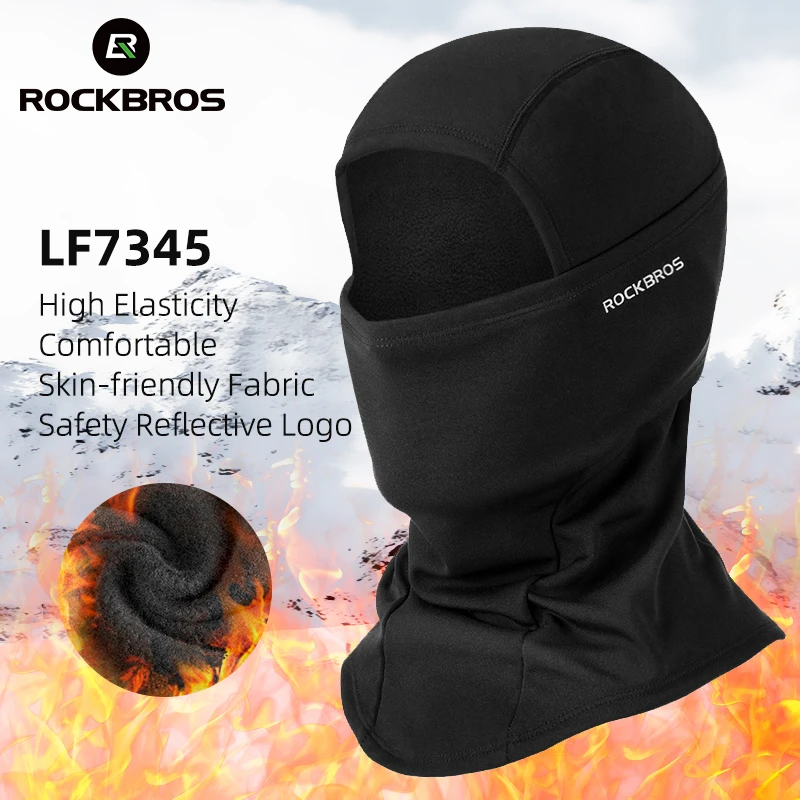 ROCKBROS Cycling Face Keep Warm Winter Climbing Hiking Fleece Thermal Windproof Balaclava Running Fishing Skiing Hat Headwear