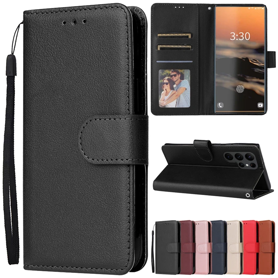 Retro PU Leather Flip Wallet Cover Case For Samsung Galaxy S21 S20 Plus Ultra S20FE S10 Plus S10e S9 S8 Plus A72 A52 A51 A71 A12