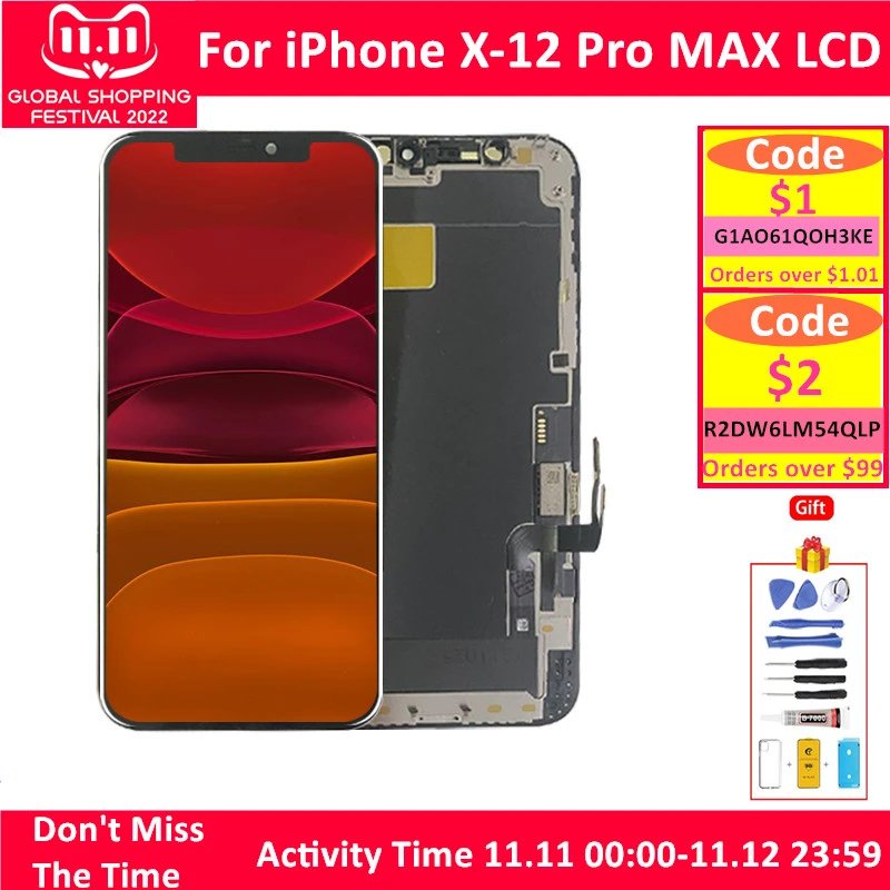 AAA+++ LCD For iPhone X Xs OLED With 3D Touch Digitizer display for iphone x LCD Screen Digitizer Replacement Assembly with Gift
