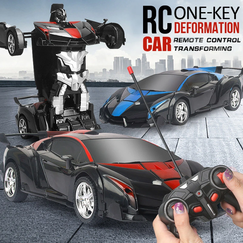 26 Styles RC Car Transformation Robots Sports Vehicle Model Robots Toys Remote Cool RC Deformation Cars Kids Toys Gifts For Boys