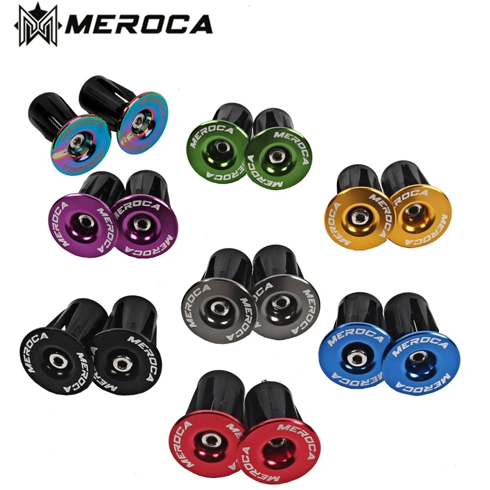 MEROCA Mountain Bike Aluminum Alloy Inflated Lock To Plug Iamok Road Bicycle Handlebar  End Cap