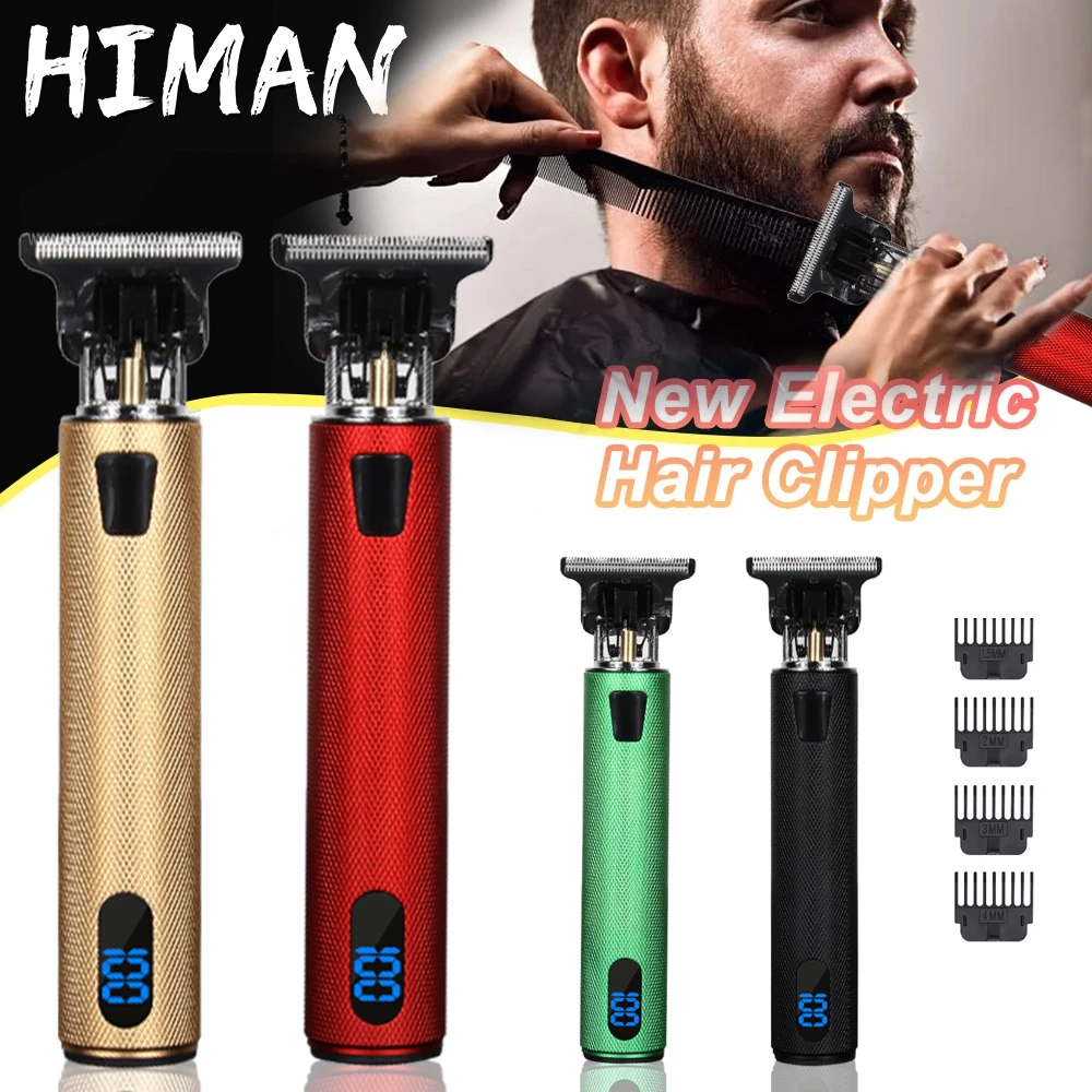 T9 Electric Hair Clipper Rechargeable Shaver Beard Trimmer Professional Men Hair Cutting Machine Beard Barber USB Cordless