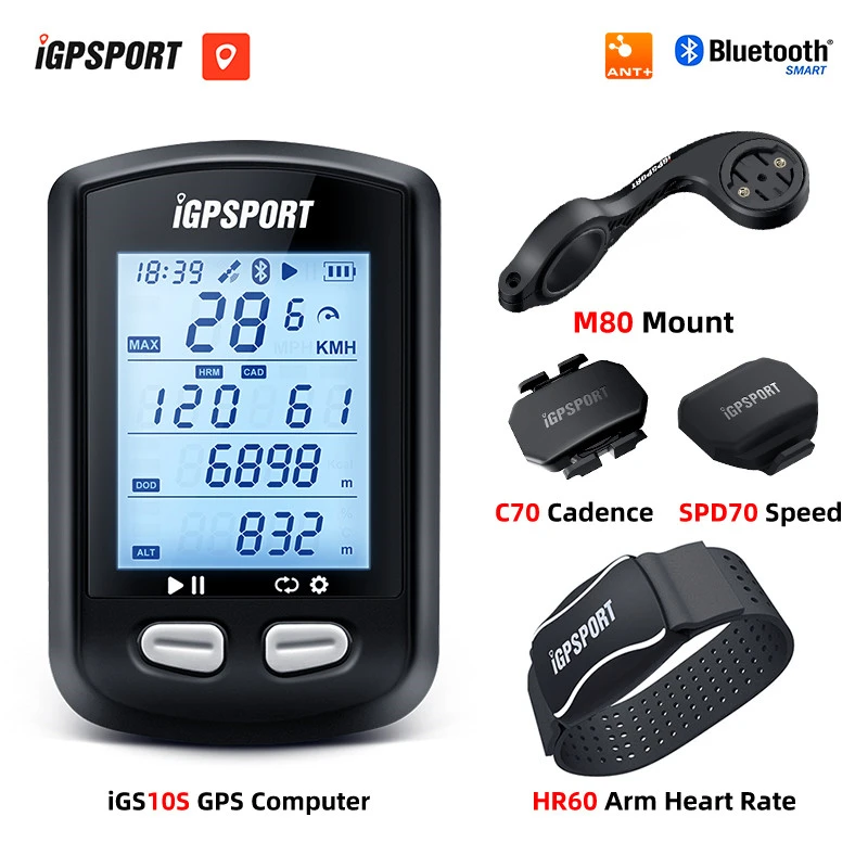 IGPSPORT IGS10S GPS Bicycle Computer  Bike Wireless Stopwatch Road MTB Cycling Computer With Cadence Sensor Heart Rate Monitor