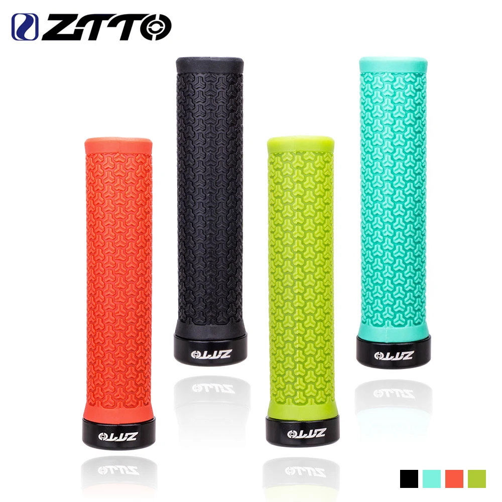 ZTTO MTB Mountain Bike Grips Anti-Slip Durable Shock-Proof Rubber Fixed Gear Bicycle Handlebar Grip Road cycling Parts