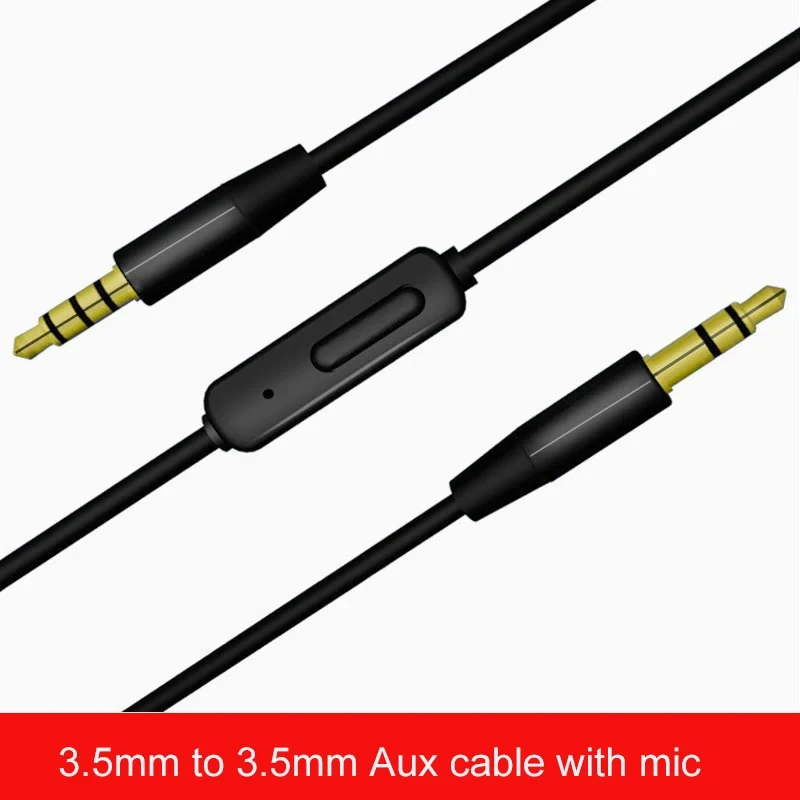 3.5mm Male to Male Aux Audio Cable Pro 3.5 Jack MIC AUX Cable With Mic for Car Stereo Earphone iPod