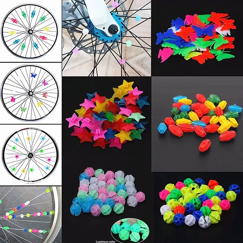 36PCS/Set New Bicycle Wheel Spoke Plastic Beads Multi Color Children Clips Decoration Bike Cycling Accessories Kids Gifts