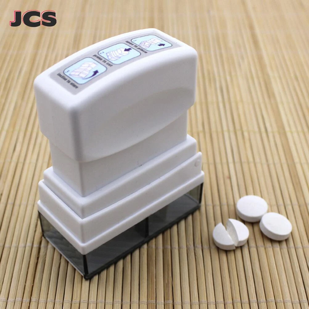 1PC Medication Pill Cutter Tablet Medicine Divider Splitter Container Divider Safe Organize Box Home Travel Use