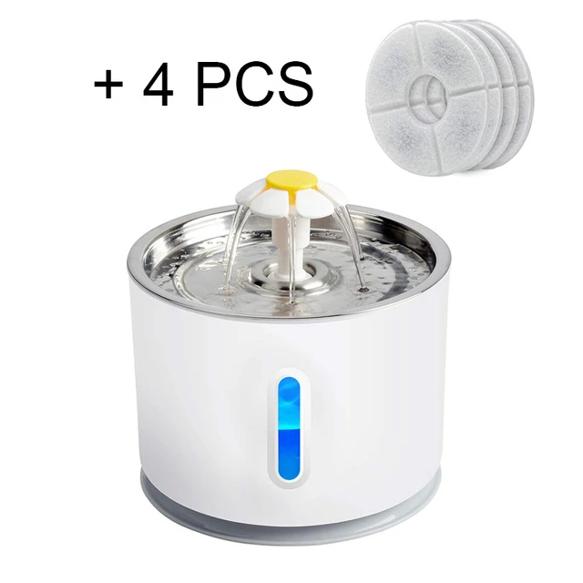 Cat Dog Automatic Water Fountain Pet Drinking Feeder Active Carbon Filter Drink Bowl Electric Cats Drinker Dispenser USB Powered