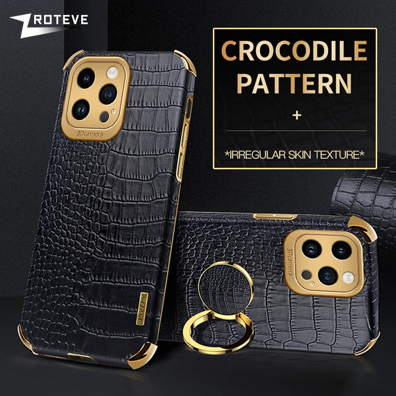 Zroteve For iPhone 12 11 13 Pro Max Mini Cover Crocodile Pattern Coque For Apple iPhone X XR XS Max 8 7 6 S 6S Plus SE 2020 Case