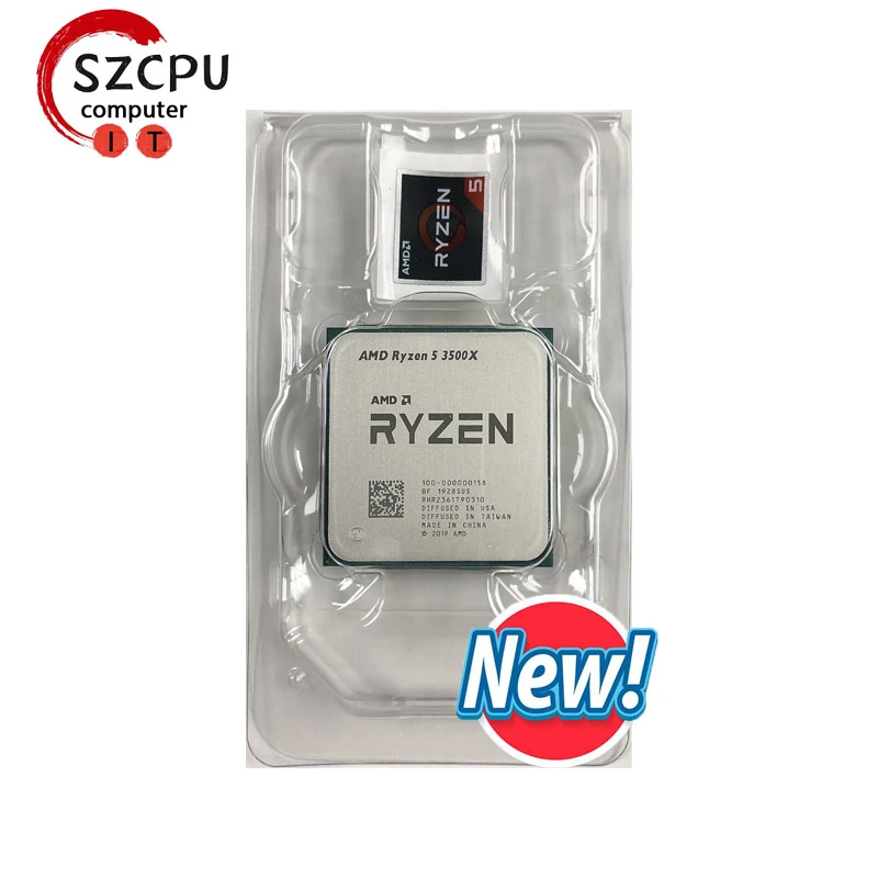 AMD Ryzen 5 3500X R5 3500X 3.6 GHz Six-Core Six-Thread CPU Processor 7NM 65W L3=32M 100-000000158 Socket AM4 New but without fan