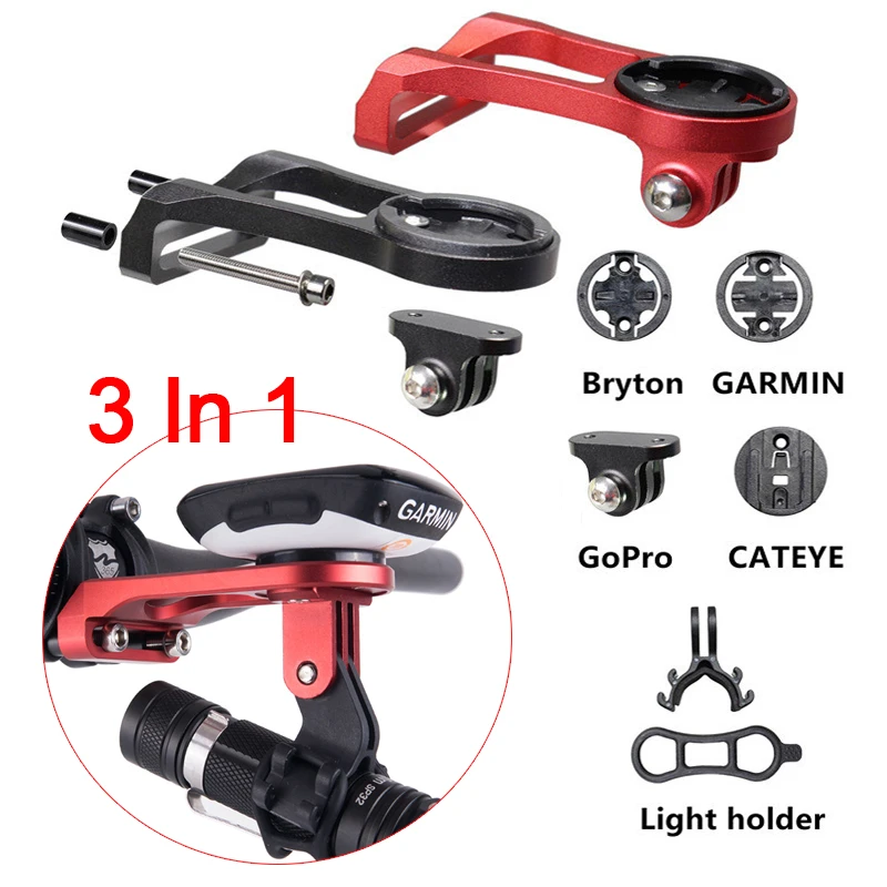 3 in 1 Bike Code Table Seat Bicycle Computer Mount Extension Holder for Garmin Bryton Cateye Gopro