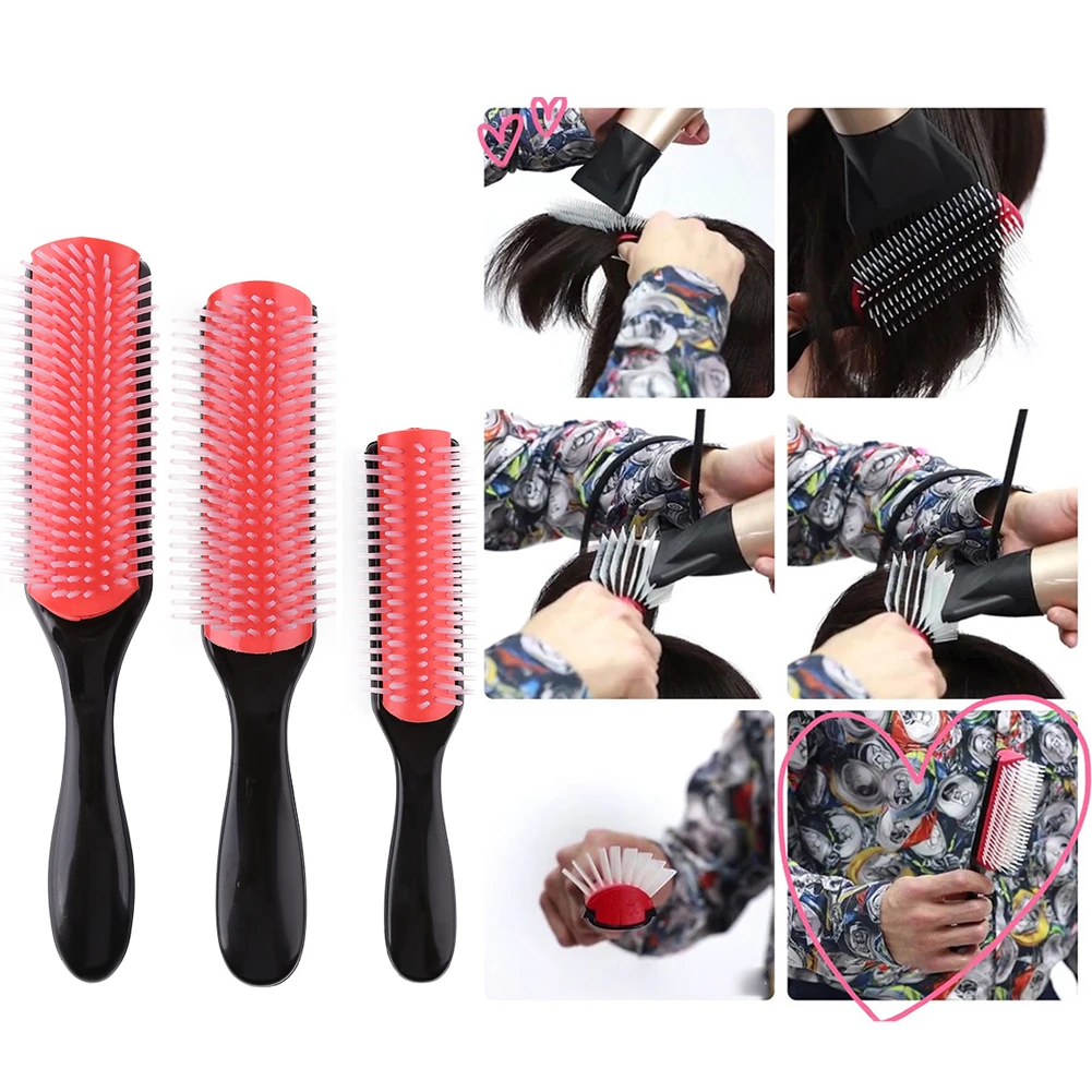 Salon Detangling Brush for Curly Hair Non-slip Hair Brush Comb Scalp Massage Brushes Professional Salon Styling Tool