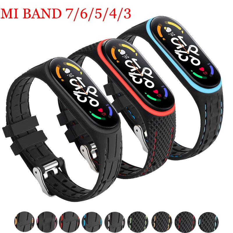 Mi band 6 Strap For Xiaomi Mi band 4 5 6 replacement Sport Silicone Smartwatch band wrist belt beacelet Miband 3 4 5 strap