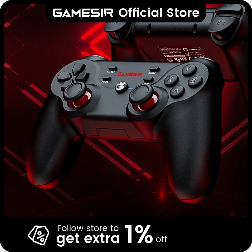 GameSir T1s Bluetooth Wireless Game Controller Gamepad for Android Phone / Windows PC / Steam PUBG Joystick