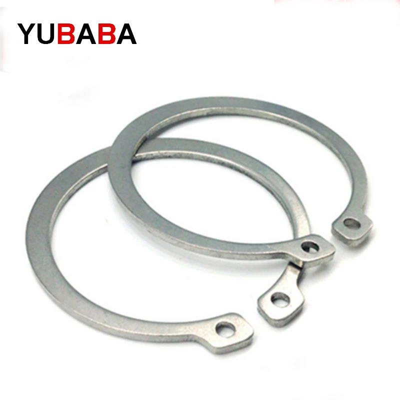 50PCS/LOT M6 - M18 Circlips for shaft type A shaft retaining ring circlip card outer snap ring 304 stainless steel clamp spring