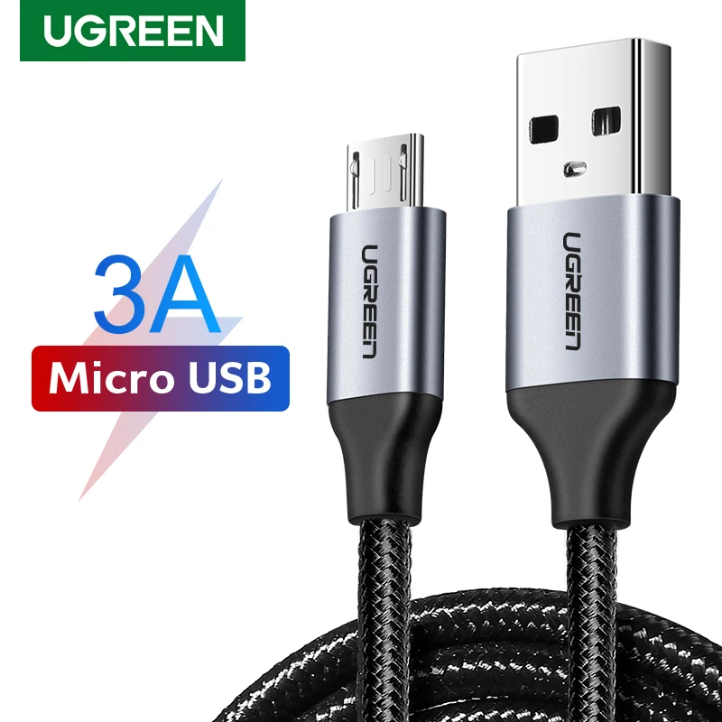Ugreen QC3.0 Micro USB Cable 3A Fast Charging USB Cable for Redmi Note 5 Pro Samsung S7 Android Data Wire Mobile Phone Charger
