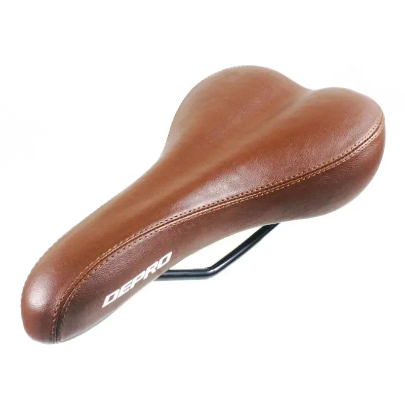 Retro Bicycle Saddle PU Leather Cycling Saddle Vintage Seat Custion Road Bike MTB Sport Saddle Classical Brown/Black Bike Seat