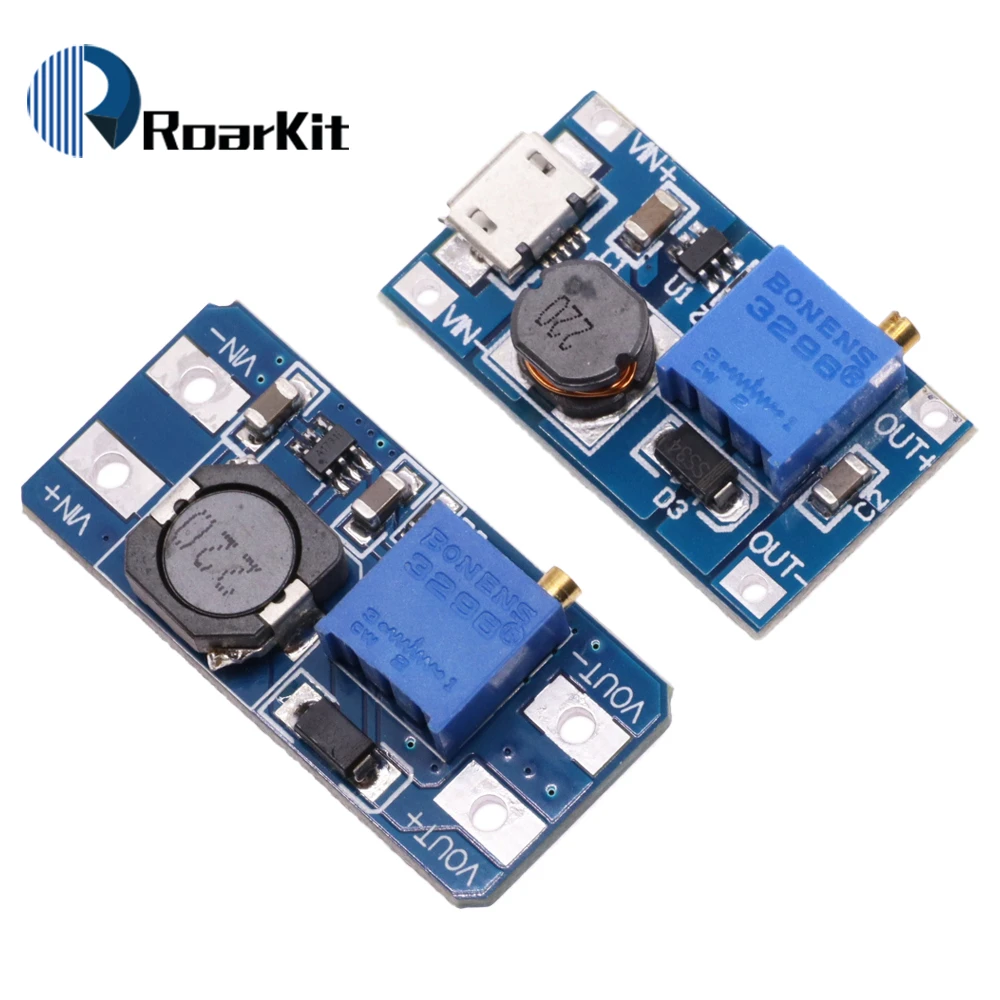 MT3608 DC-DC 2A Boost module pressure plate 2A Max Step Up Power Module with MICRO USB Booster Power Module For Arduino