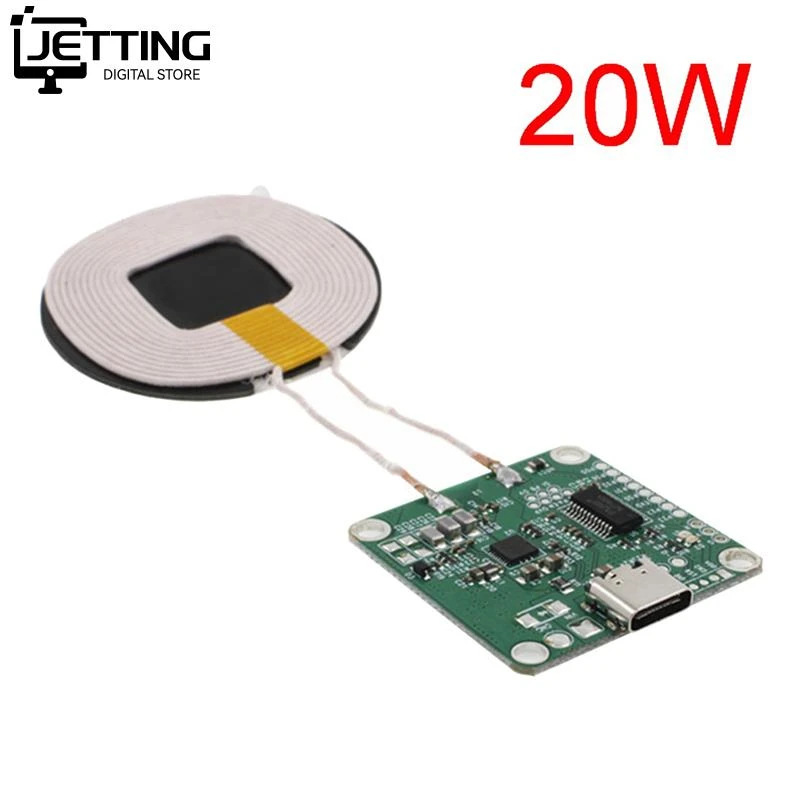 20W High Power 5V 13.5V Fast Charging Wireless Charger Transmitter Module Type-c USB + Coil Qi Universal For Phone Battery